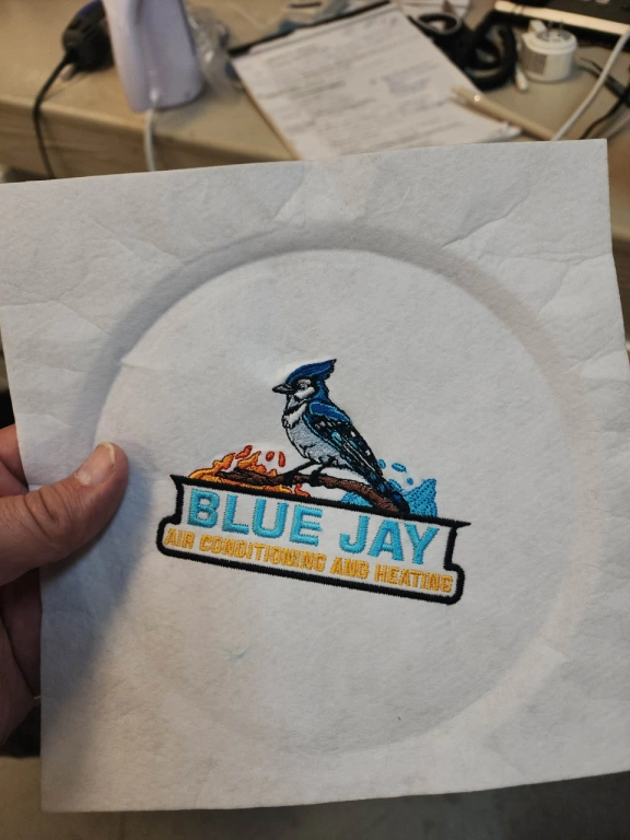 Artwork in digitized and stitch form